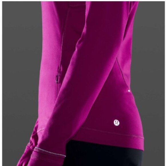 Lululemon Runderful Stretchy Long Sleeve - Deep Fuschia - SZ 2 - Picture 3 of 14